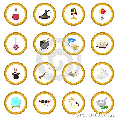 Magic cartoon icon circle Vector Illustration