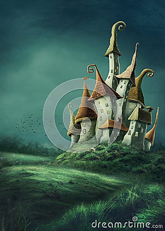 Magic castle Stock Photo