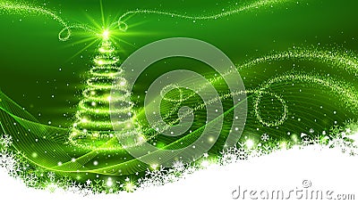 Magic Christmas tree Vector Illustration