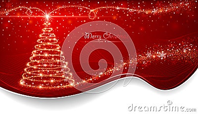 Magic Christmas tree Vector Illustration