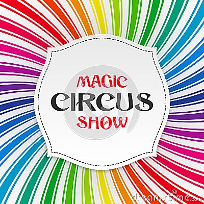 Magic circus show poster, background Vector Illustration