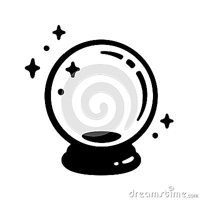 Magic crystal ball Vector Illustration