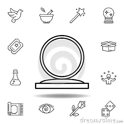 magic crystal, ball outline icon. elements of magic illustration line icon. signs, symbols can be used for web, logo, mobile app, Cartoon Illustration