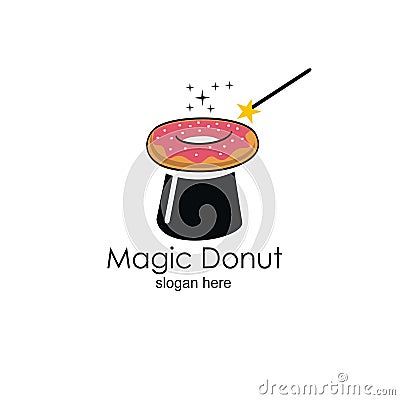 Magic donut logo vector Vector Illustration