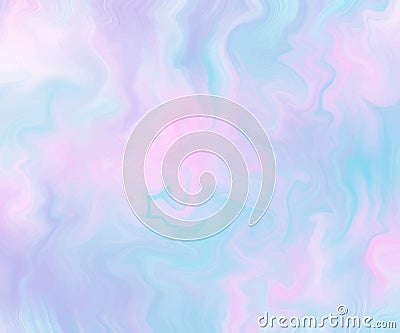 Magic Fairy and Unicorn background with light pastel rainbow mesh. Multicolor backdrop in girly pink, violet and blue colors. Stock Photo