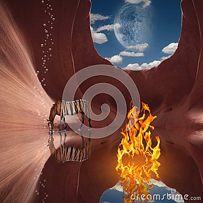 Magic Flame Stock Photo