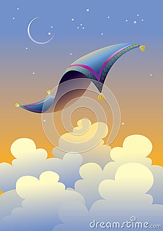 Magic flying Carpet 1 Vector Illustration