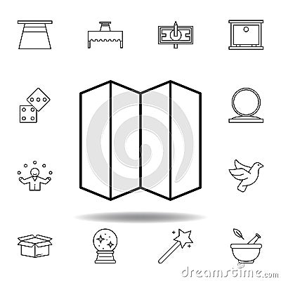 magic folding, separator outline icon. elements of magic illustration line icon. signs, symbols can be used for web, logo, mobile Cartoon Illustration