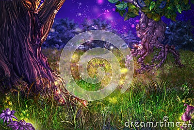 Magic forest Stock Photo