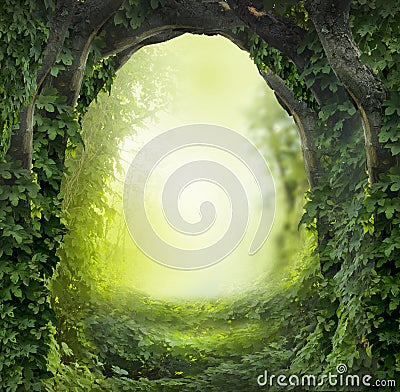 Magic forest Stock Photo