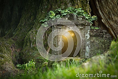 Magic forest house Stock Photo