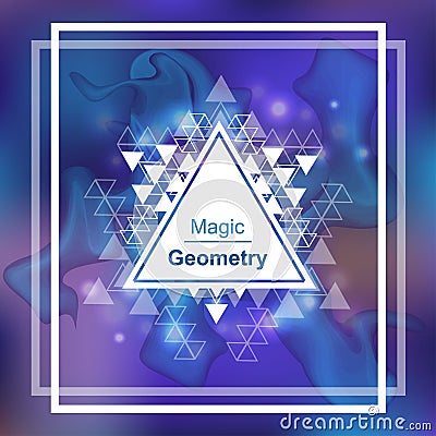 Magic geometry background with triangle Vector Illustration