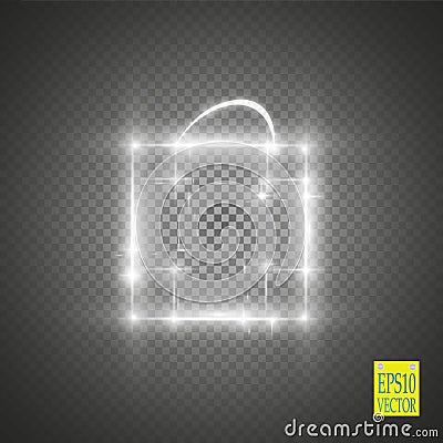 Magic glowing box on a transparent background Vector Illustration