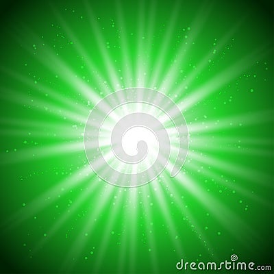 Magic green light-01 Vector Illustration