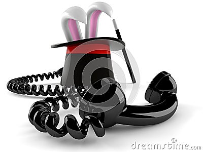 Magic hat with handset Stock Photo