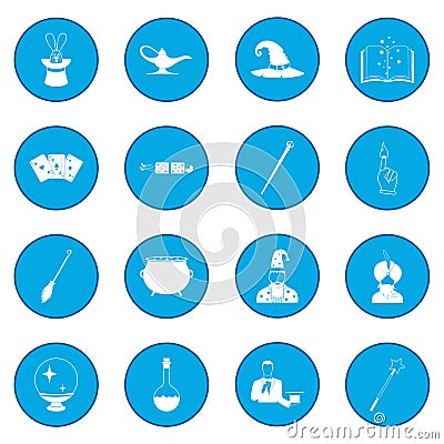 Magic icon blue Vector Illustration