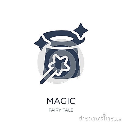 Magic icon. Trendy flat vector Magic icon on white background fr Vector Illustration