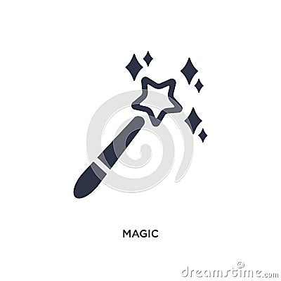 magic icon on white background. Simple element illustration from magic concept Vector Illustration