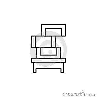 Magic illusion trick outline icon. Signs and symbols can be used for web, logo, mobile app, UI, UX Vector Illustration