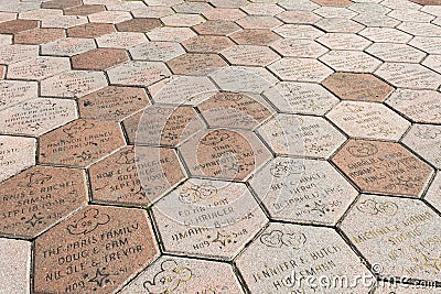 Magic Kingdom commemorative bricks Editorial Stock Photo