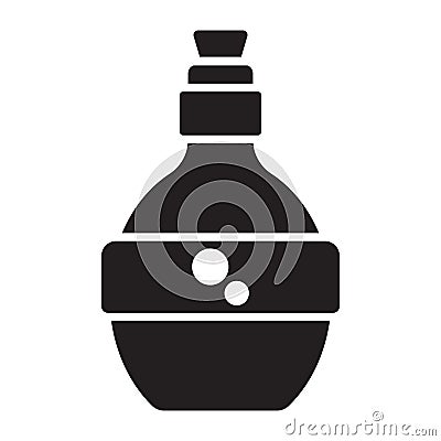 Magic mana potion bottle flat icon for apps or websites Vector Illustration