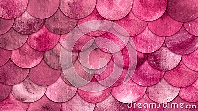 Magic Mermaid Bright Pink Color Scales Watercolor Fish squame background. Stock Photo