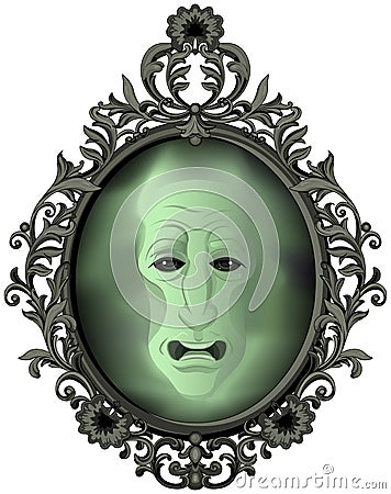 The Magic Mirror Vector Illustration