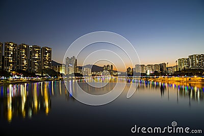 Magic moment of Shing Mun River Stock Photo