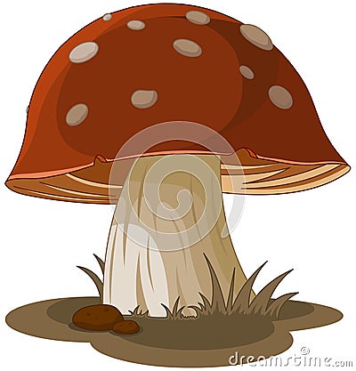 Magic Mushroom Vector Illustration