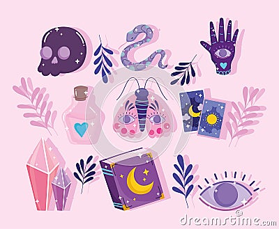 magic mystic collection Vector Illustration