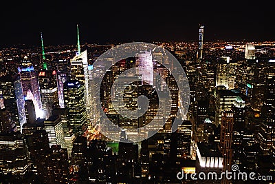 Magic New York by night Editorial Stock Photo