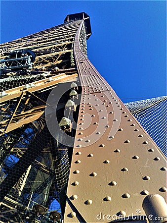 Magic Paris city, France. Eiffel Tower and blue sky Stock Photo