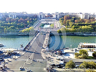 Magic Paris city, France. Seine River and boulevards Stock Photo