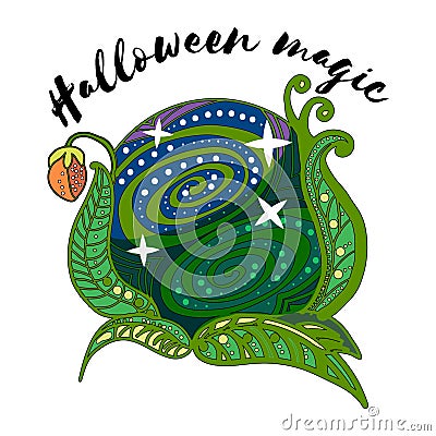 magic plant ball Cartoon Illustration