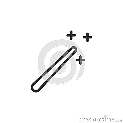 Magic, stick, wizard vector icon. Element of design tool for mobile concept and web apps vector. Thin line icon for Vector Illustration