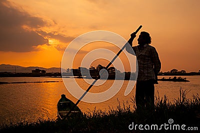 A magic sunset in Guayaquil Editorial Stock Photo