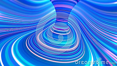 Magic swirl lines, fantasy wave data flow. Abstract whirlpool of rays Cartoon Illustration