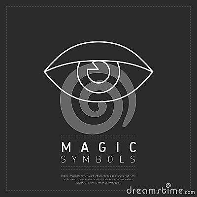 Magic symbol icon on gray Vector Illustration