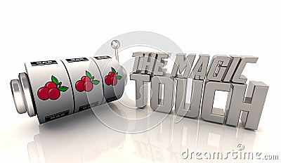 The Magic Touch Slot Machine Game Winner Lucky Player 3d Illustration Stock Photo