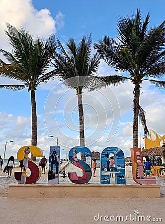 Sisal, Yucatan, Mexico - November 20, 2022: Pueblo Magico in a Mexican port located in the Gulf of Mexico to enjoy on vacation Editorial Stock Photo