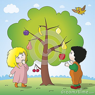 Magic tree Vector Illustration