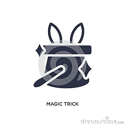 magic trick icon on white background. Simple element illustration from magic concept Vector Illustration