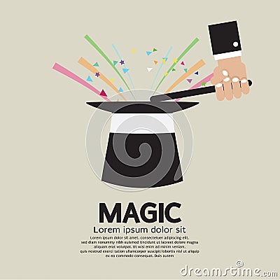 Magic Trick Of The Magician Vector Illustration