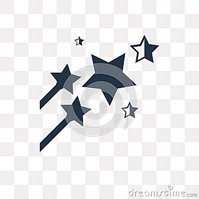 Magic Trick vector icon isolated on transparent background, Magi Vector Illustration