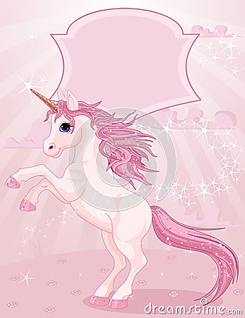 Magic unicorn Vector Illustration
