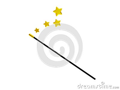 Magic wand Cartoon Illustration