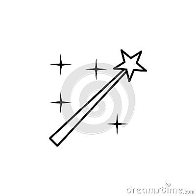 Magic wand, fairy tale icon. Element of fairy Tale icon Stock Photo