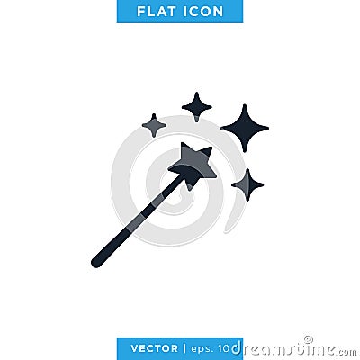 Magic Wand Icon Vector Design Template. Vector Illustration