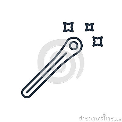 Magic wand icon vector isolated on white background, Magic wand sign Stock Photo