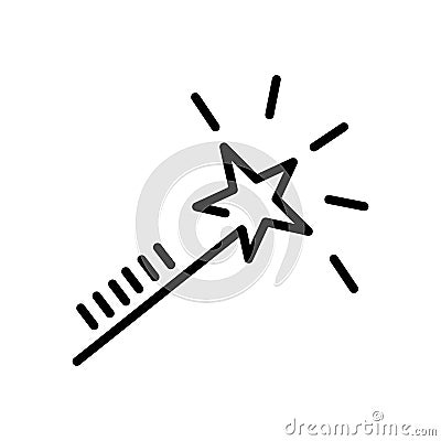 Magic wand icon vector isolated on white background, Magic wand Vector Illustration